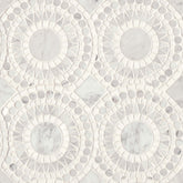 Bedrosians Solis 14.25" x 14.25" Honed  White Carrara / White Thassos